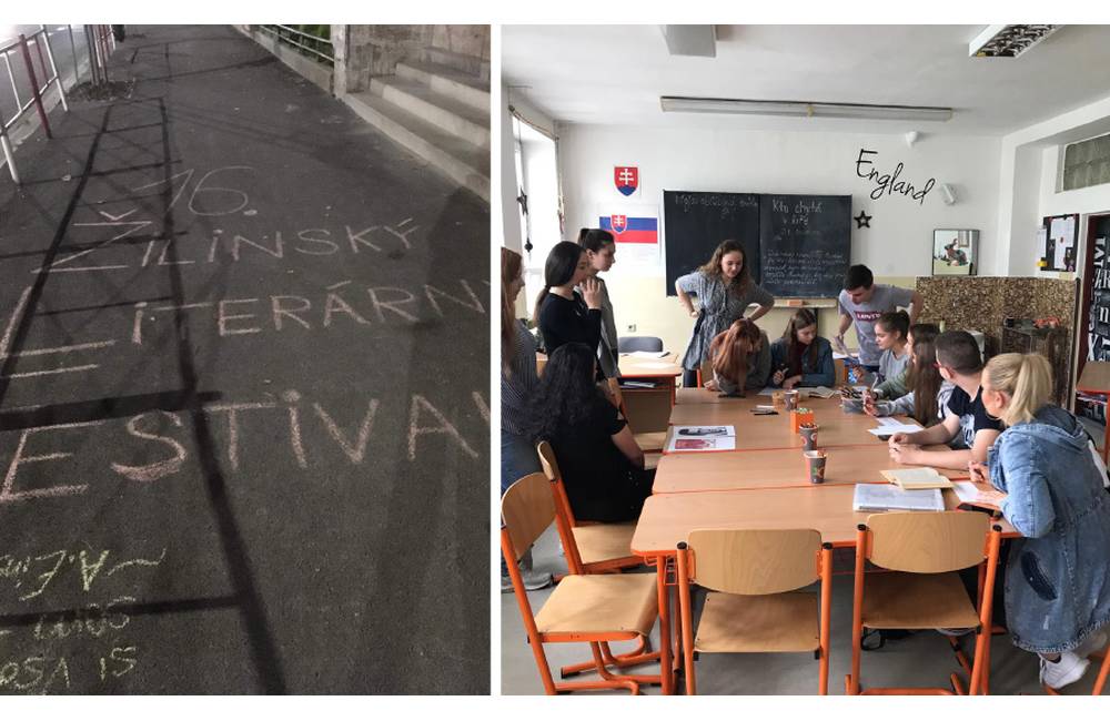 Foto: Do 16. ročníka Žilinského literárneho festivalu sa zapojili aj študenti Obchodnej akadémie v Žiline