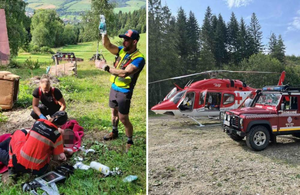 Foto: Horskí záchranári vyrazili do hôr na Kysuce k 62-ročnému mužovi. Jeho známy ho našiel ležať v bezvedomí