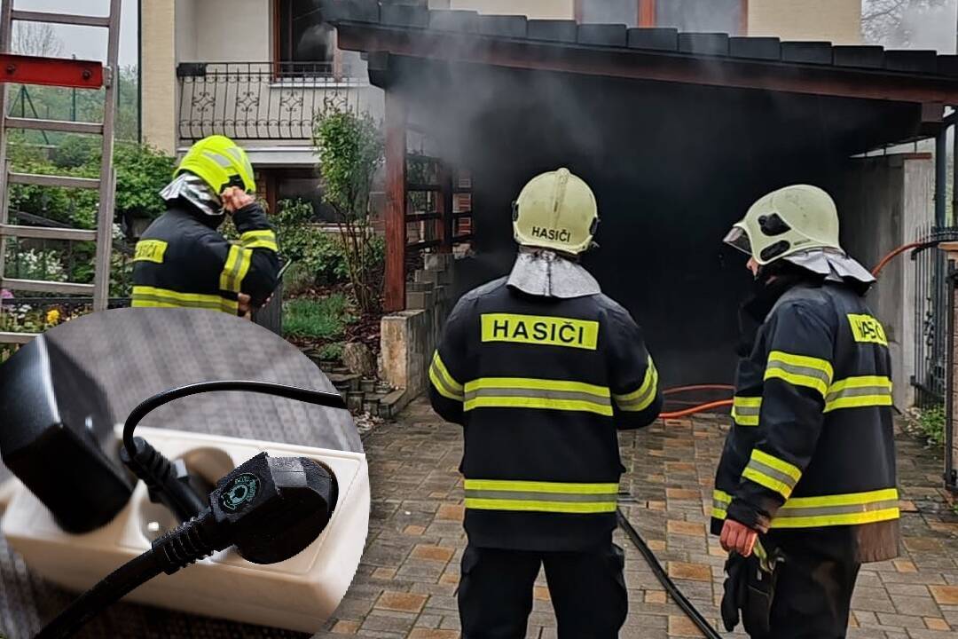 Foto: Nečakaný požiar v obci pri Žiline. Rodinu ohrozila obyčajná nabíjačka