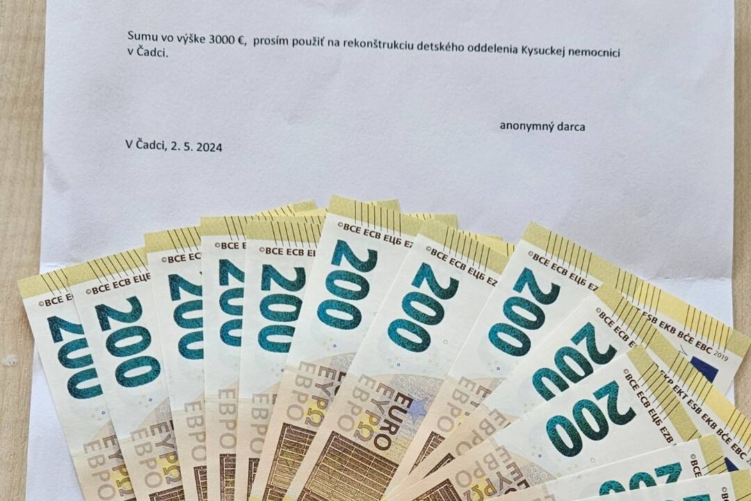 Foto: Anonymný darca venoval nemocnici v Čadci sumu 3000 eur