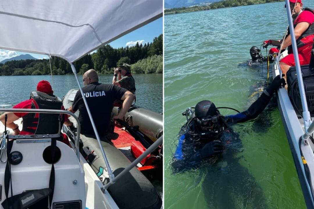 Foto: Muž skočil z vodného bicykla do Liptovskej Mary, viac sa nevynoril. Potápači ho hľadajú dva dni