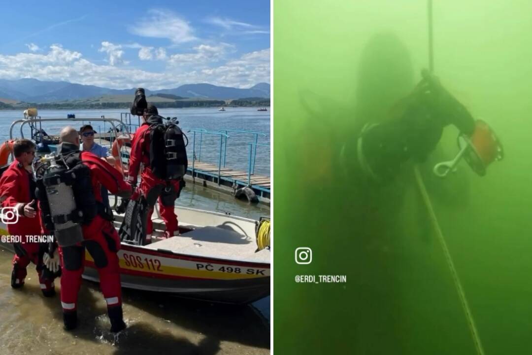 Foto: VIDEO: Potápači dva dni neúspešne hľadali muža v Liptovskej Mare. Takto to vyzeralo pod hladinou