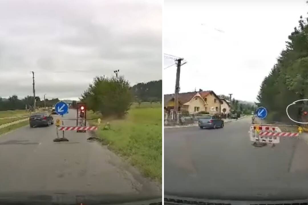 Foto: VIDEO: Semafory pri Rajci vodiči úplne ignorujú. Motoristu obiehali na červenú pred každým z nich