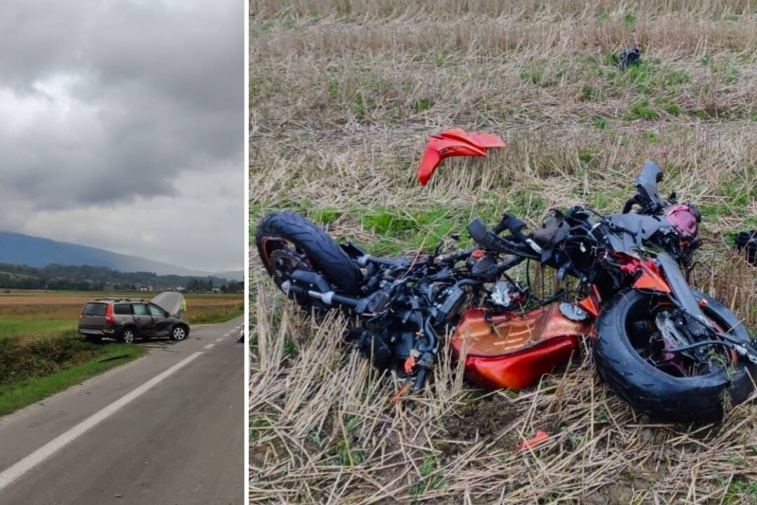 Foto: Po zrážke motorky a auta v Turci vyhasol život 36-ročného muža. Polícia okolnosti nehody objasňuje