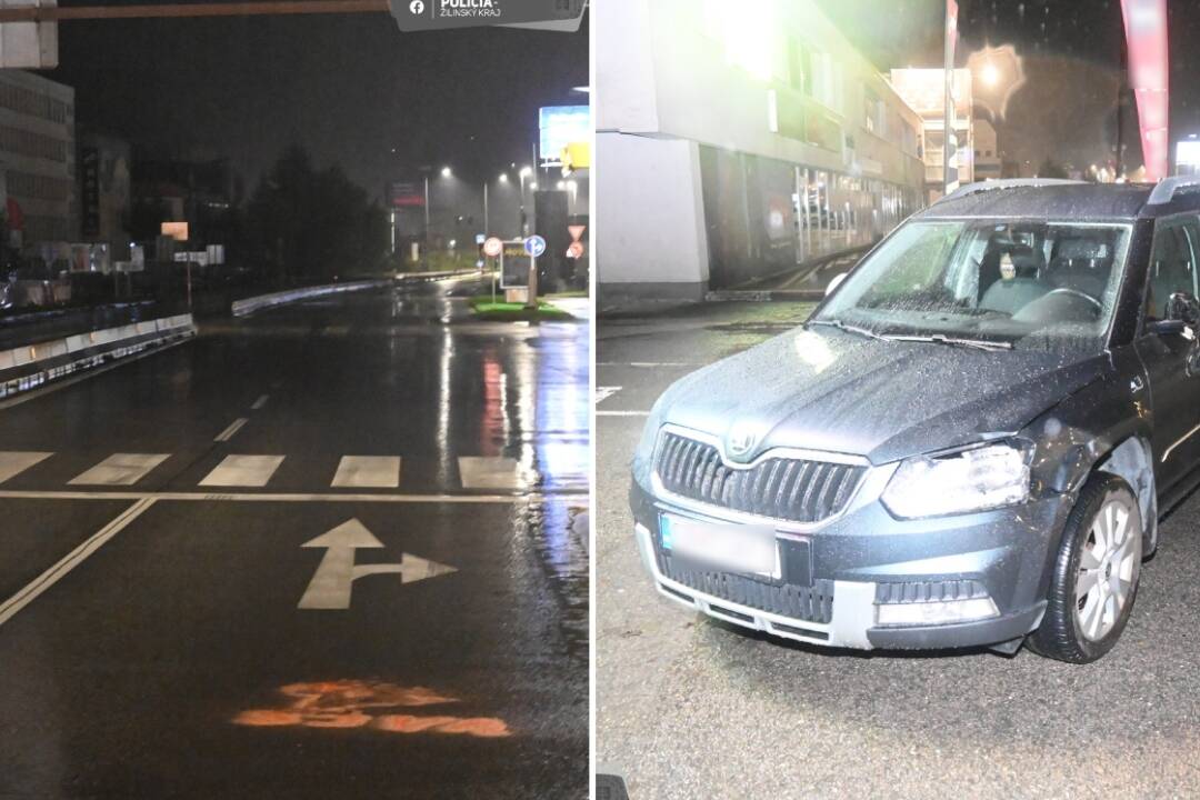 FOTO: Muž zrazil chodkyňu na žilinskom priechode, z miesta nehody ušiel. Ženu odviezla záchranka