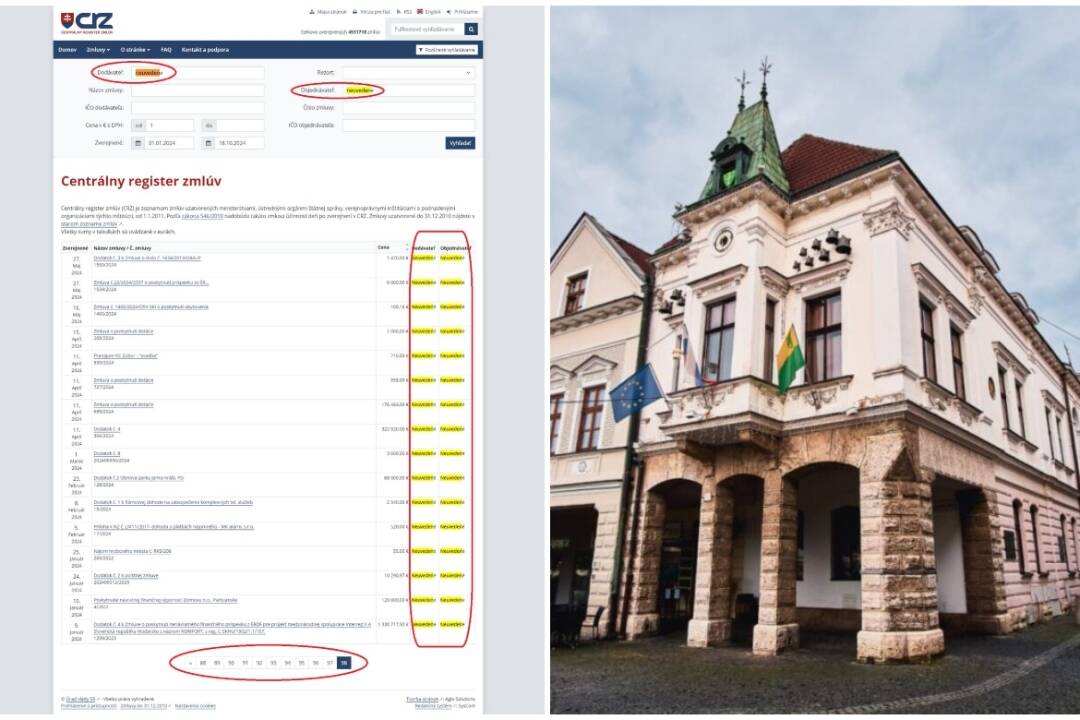 Žilina má v registri netransparentné zmluvy za 126 miliónov eur. Mesto hovorí o chybe softvéru