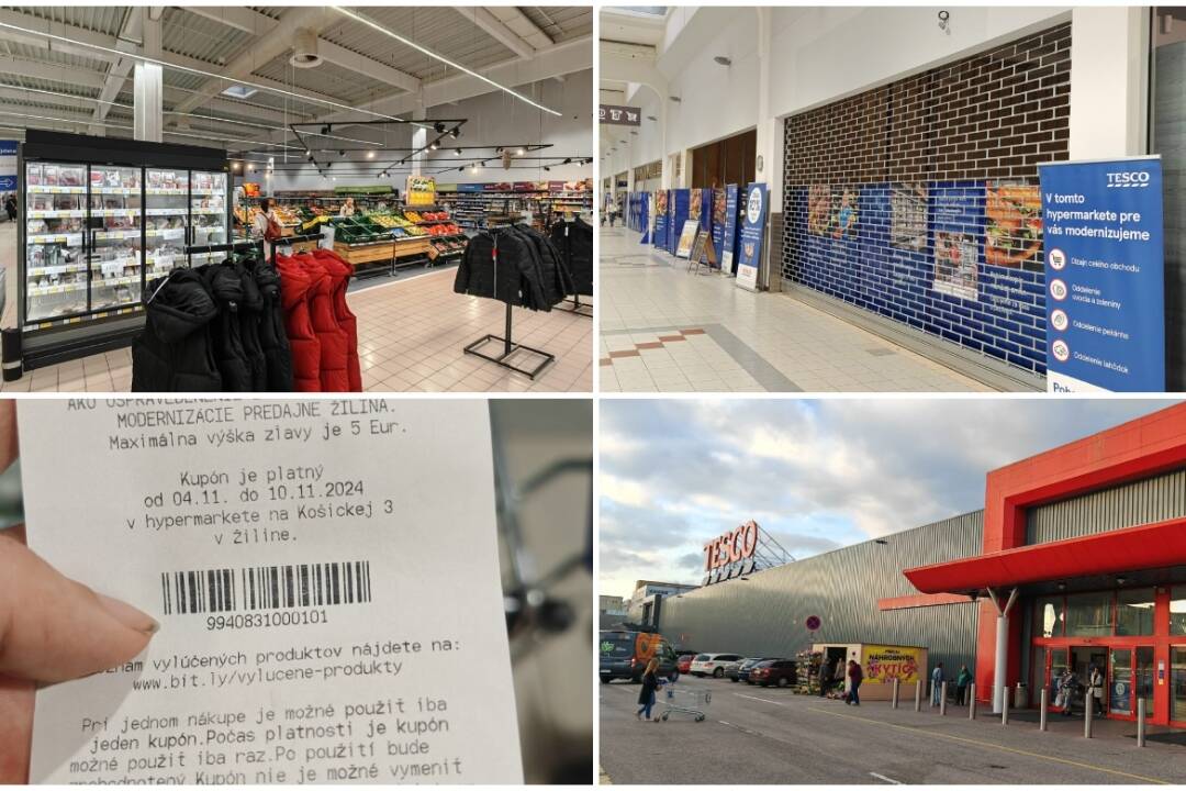 FOTO: Tesco na Košickej modernizujú, nákupná plocha sa zmenší. Zákazníci dostávajú zľavy