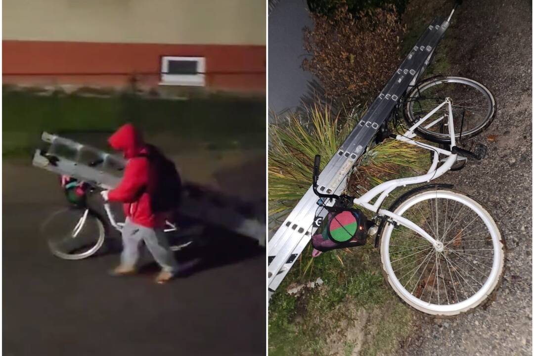 Foto: VIDEO: V obci pri Žiline vyčíňal zlodej. Kradnutý rebrík viezol na bicykli, ktorý tiež nebol jeho