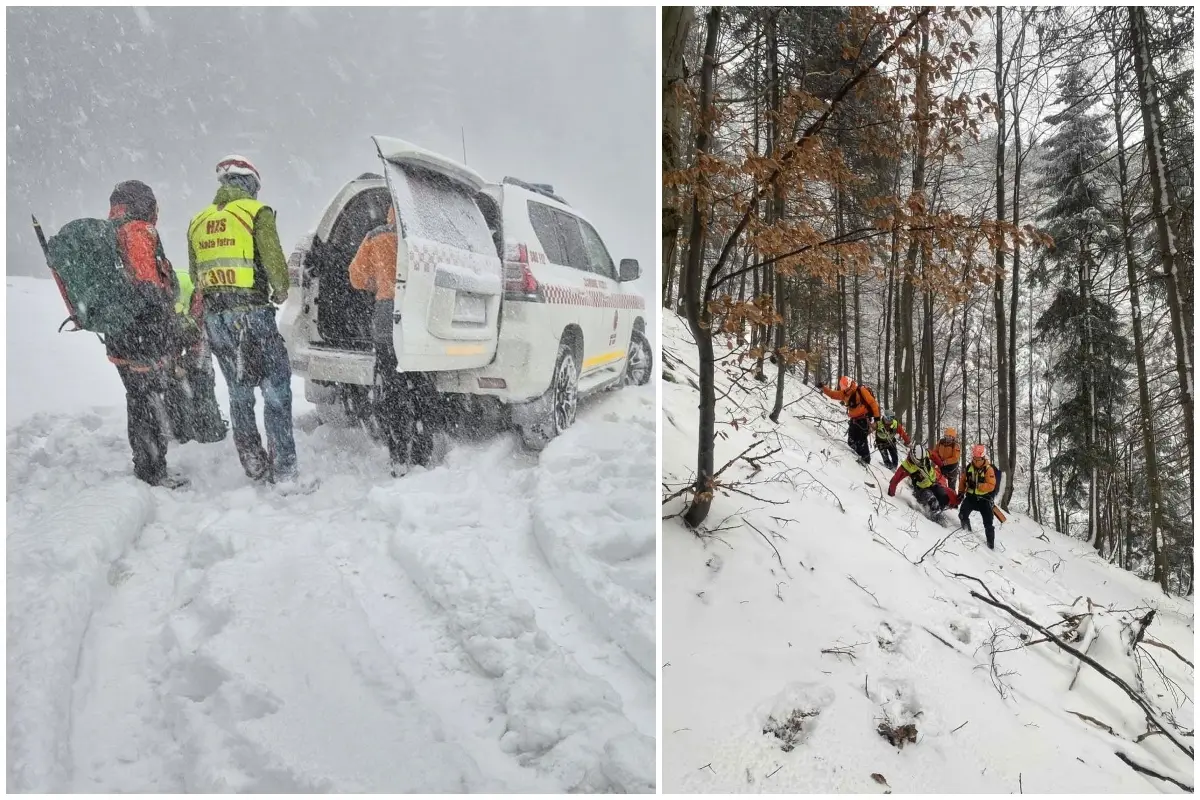 Foto: Dievča spadlo z Malého Rozsutca do strmého žľabu, vážne sa zranilo. Záchranári to mali zložité