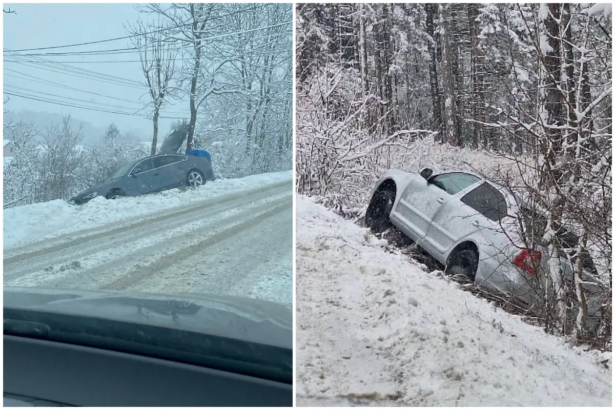 Foto: V Žiline sa zrazili autá, ďalšie ležia vedľa ciest pri Varíne a Straníku. Nehodu hlási aj SAD