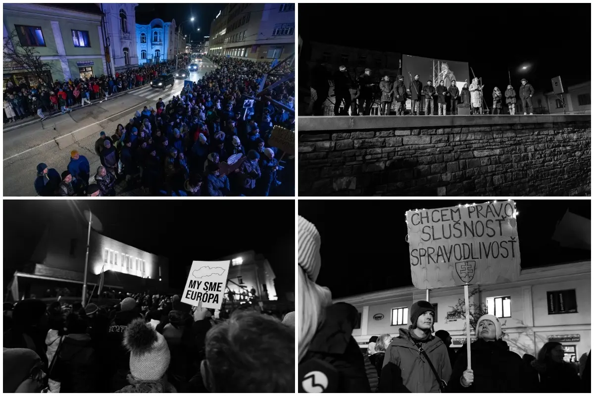 FOTO: Dav protestujúcich sa nezmestil pred synagógu. Vyhlásili stav občianskej pohotovosti