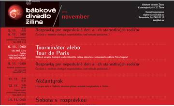 Novembrový mesačný program Bábkového divadla Žilina