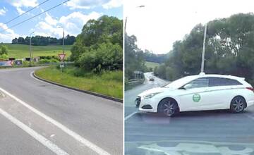 VIDEO: Vodič Boltu takmer spôsobil nehodu. Smerom z Hájika nedal prednosť autu na hlavnej ceste