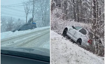 V Žiline sa zrazili autá, ďalšie ležia vedľa ciest pri Varíne a Straníku. Nehodu hlási aj SAD