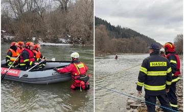 FOTO: Záchrana ľudí z vodnej hladiny a resuscitácia podchladenej osoby. Kysuckí dobrovoľní hasiči cvičili spoločne