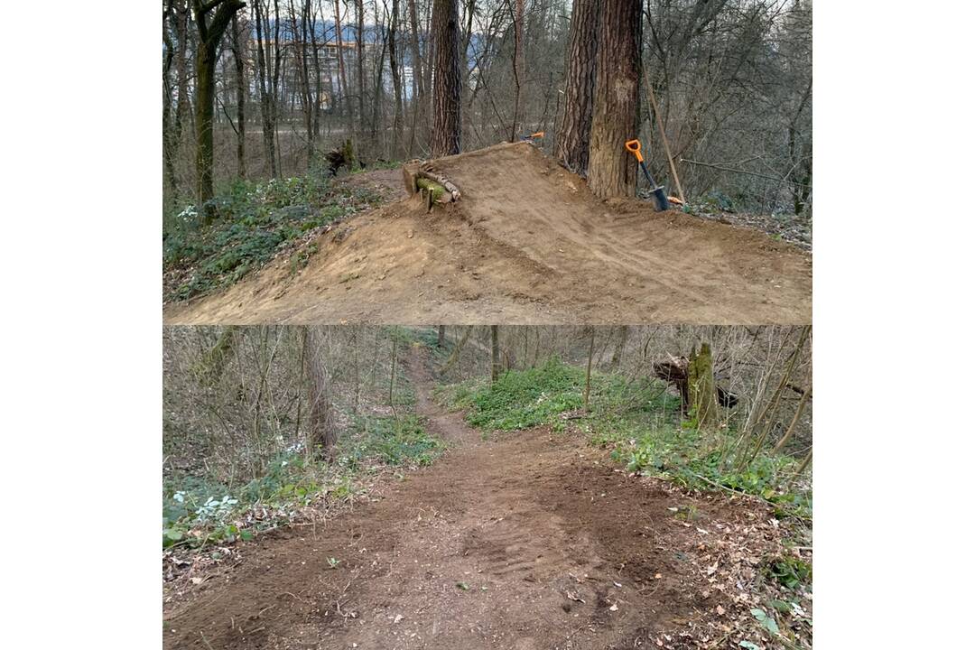 FOTO: Dobrovoľníci chcú revitalizovať trate v lesíku pri Dubni, foto 3