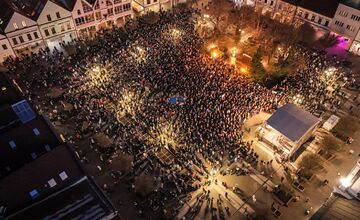 FOTO: Dronové zábery z účasti na proteste 7. februára v Žiline